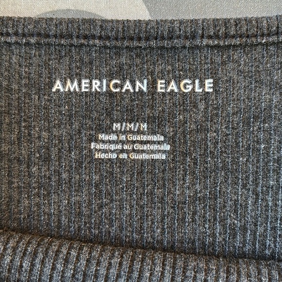 American Eagle gray ribbed bodysuit 🔴 - Picture 2 of 2